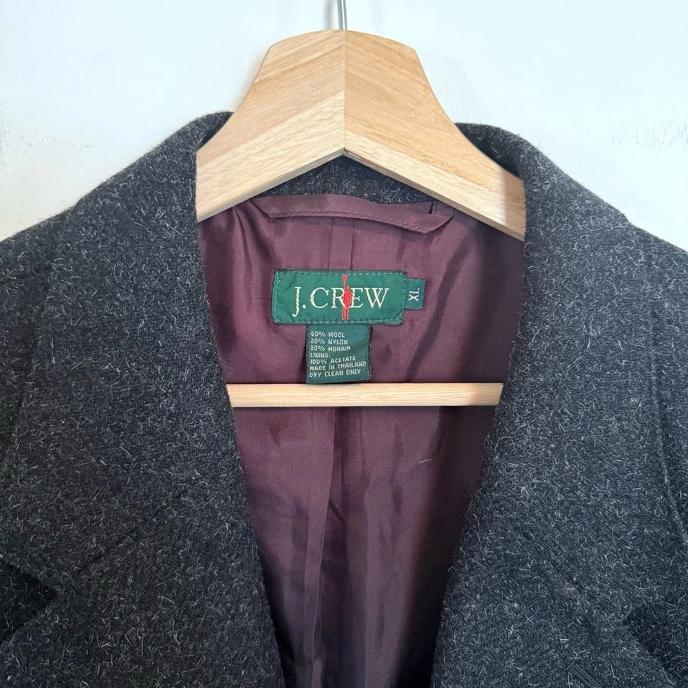 VTG J.Crew Oarsman Grey Sport Coat Wool Mohair Blazer Jacket